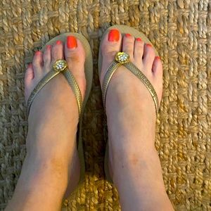 Crystal Embellished Havianas Ladies Size 7 1/2 - 8